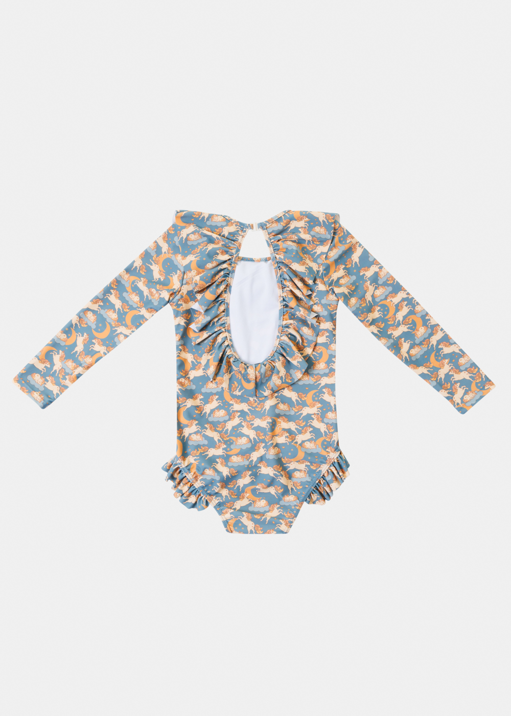 Girls One-Piece Swimsuit w/ Unicorns Print